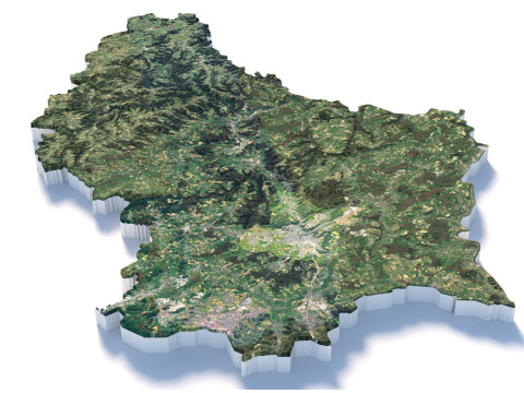 Luxembourg Terrain Map 3Dモデル