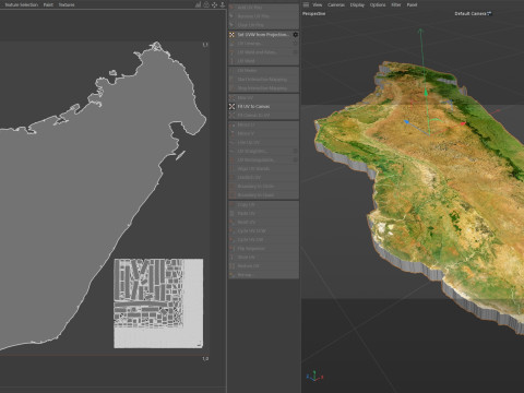Madagascar Madagasikara Terrain Map 3D Model