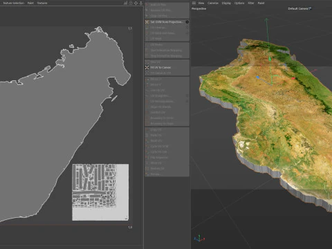 Madagascar Madagasikara Terrain Map 3D Model