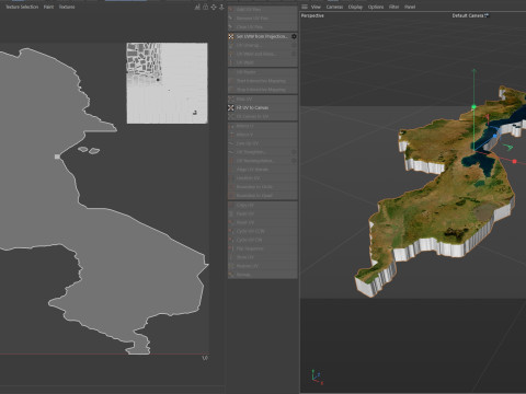 Malawi Terrain Map 3D Модель