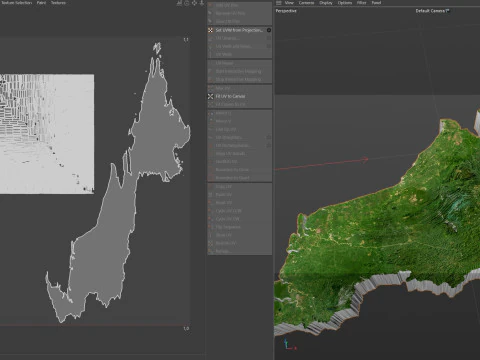Mapa de terreno da Mal&aacute;sia Modelo 3D