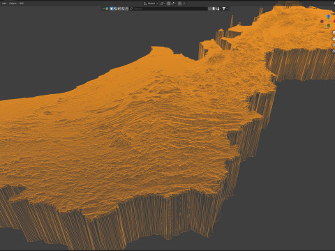 Malaysia Terrain Map 3D Модель