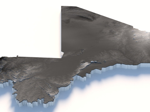 Mali Terrain Map 3D Model