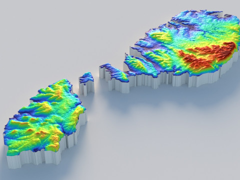 Malta Terrain Map 3Dモデル