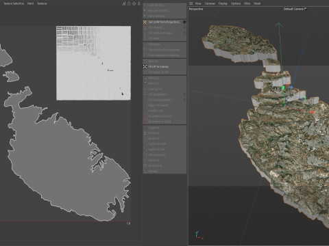 Malta Terrain Map 3Dモデル