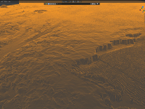 Mauritania Terrain Map 3D 모델