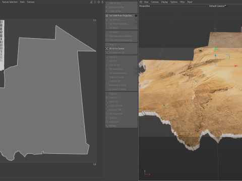 Mauritania Terrain Map 3D 모델