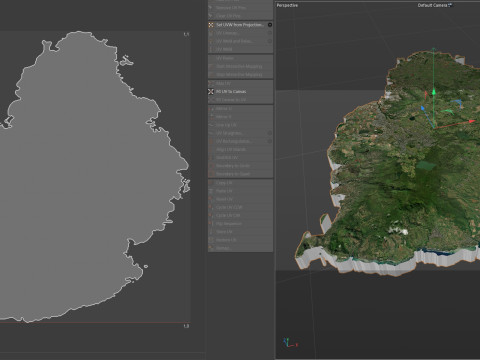 Mauritius Terrain Map Modelo 3D