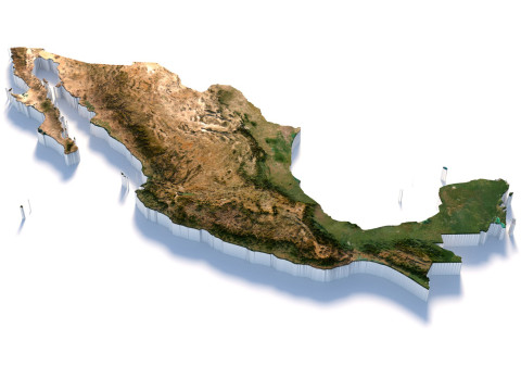 Mexico Terrain Map 3D 模型