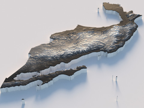 Mexico Terrain Map 3D 모델