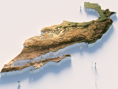 Mexico Terrain Map 3D 모델