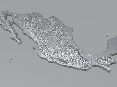 Mexico Terrain Map 3D 모델