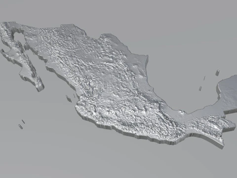 멕시코 지형 지도 3D 모델