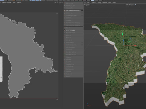 Moldova terrain map 3Dモデル