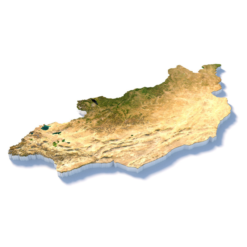 Mongolia terrain map 3D Model .c4d .max .obj .3ds .fbx .stl .blend