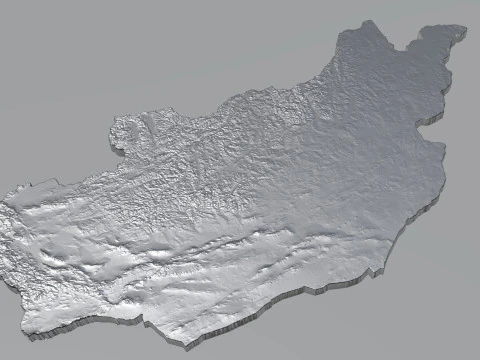 Mongolia terrain map 3D Model