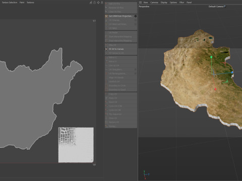 Mongolia terrain map 3D Model