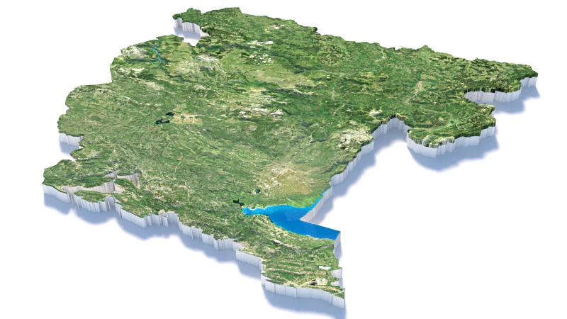 Montenegro terrain map 3D Model .c4d .max .obj .3ds .fbx .stl .blend