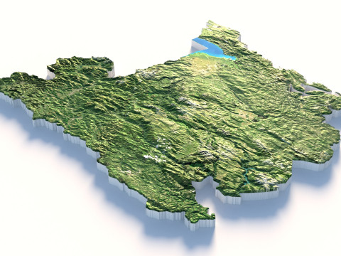 Montenegro terrain map Modello 3D