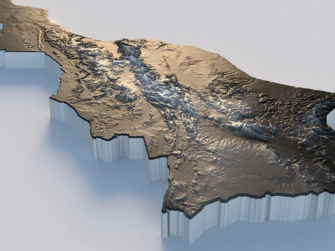 Morocco terrain map 3D Model