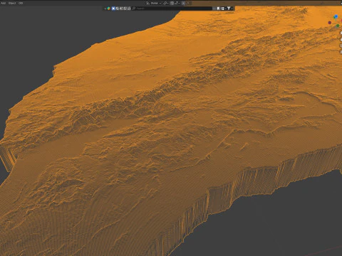 Morocco terrain map 3D Model