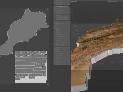 Morocco terrain map 3D Model