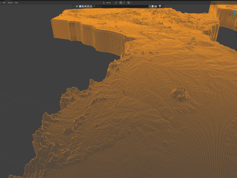 Mozambique terrain map Modelo 3D