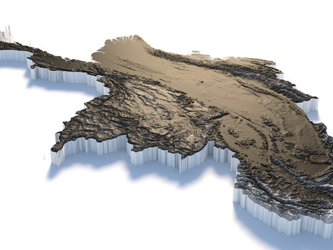 Myanmar terrain map 3D Model