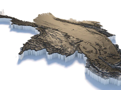 Myanmar terrain map 3D Model