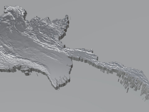 Myanmar terrain map 3D Model