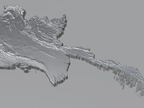 Myanmar terrain map 3D Model