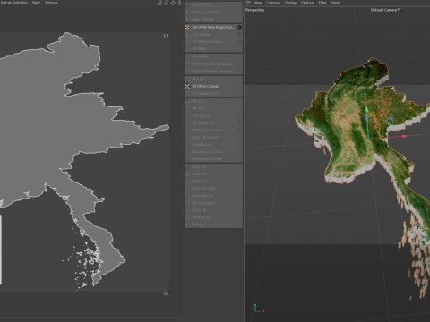 Myanmar terrain map 3D Model