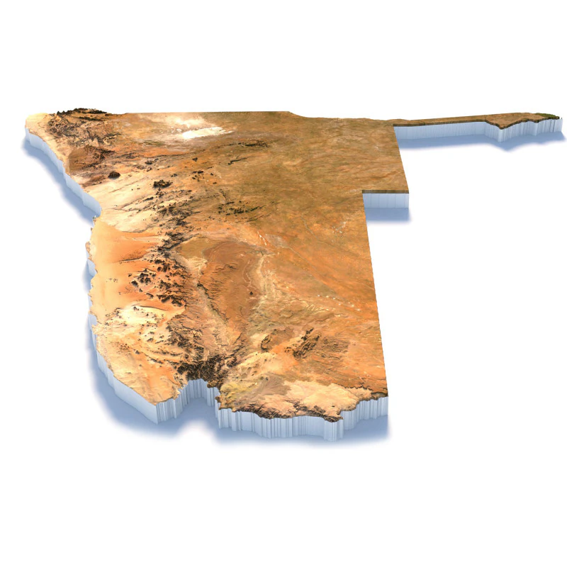 Mapa del terreno de Namibia Modelo 3D .c4d .max .obj .3ds .fbx .stl .blend 