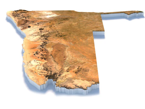 Mapa del terreno de Namibia Modelo 3D