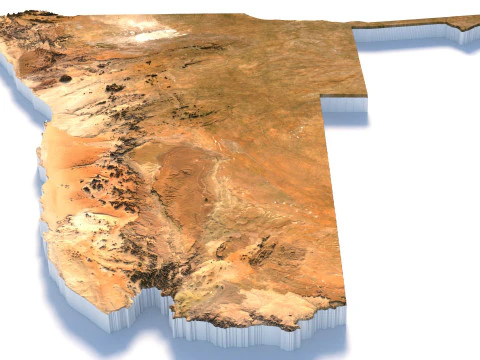 Mapa del terreno de Namibia Modelo 3D