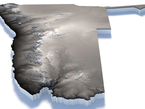 Mapa del terreno de Namibia Modelo 3D