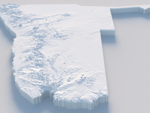 Namibia terrain map 3D 模型