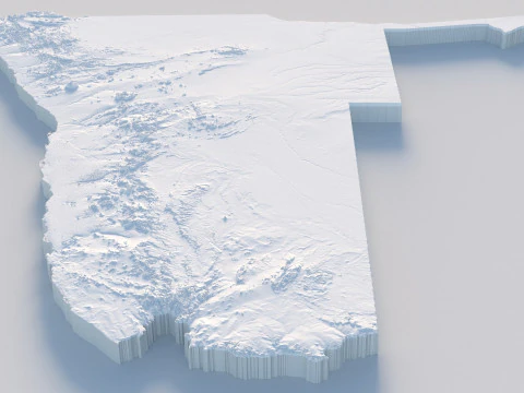 Mapa del terreno de Namibia Modelo 3D