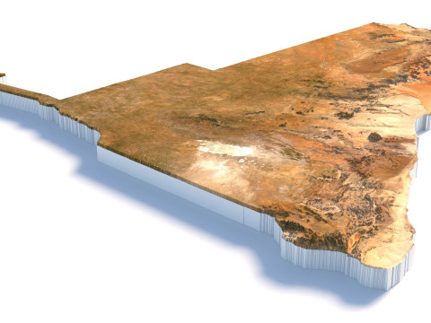 Namibia terrain map 3D 模型