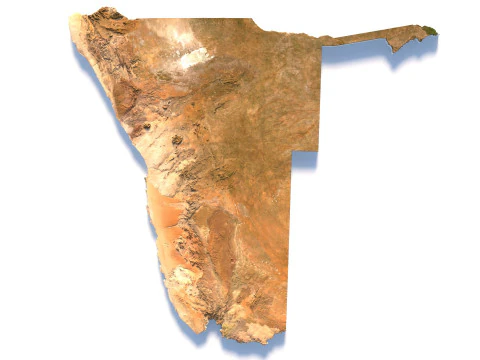 Mapa del terreno de Namibia Modelo 3D
