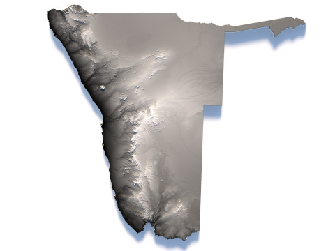 Namibia terrain map 3D 模型