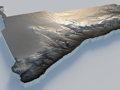Namibia terrain map 3D 模型