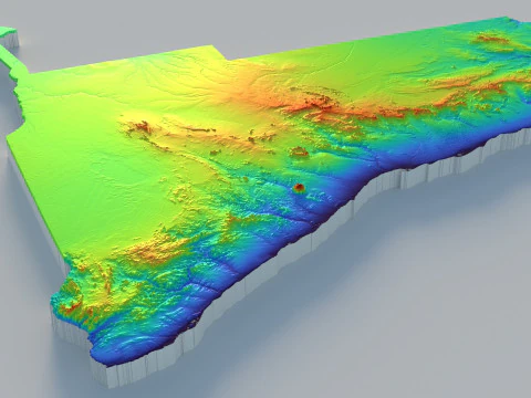Mapa del terreno de Namibia Modelo 3D
