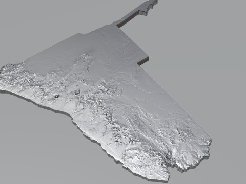 Namibia terrain map 3D 模型