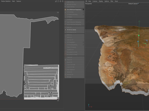 Namibia terrain map 3D 模型