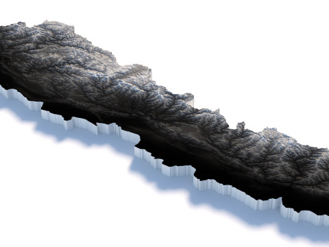 Nepal terrain map 3D 模型