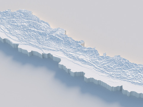 Nepal terrain map 3D 模型