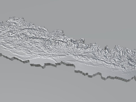 Nepal terrain map 3D 模型