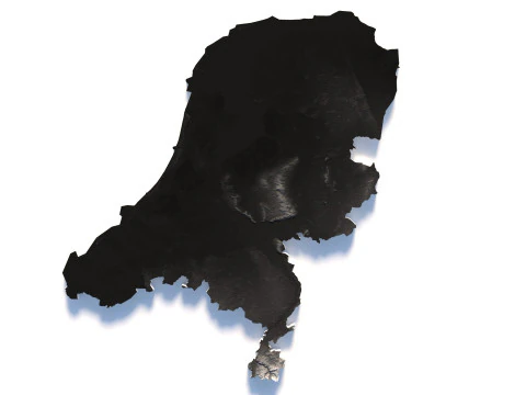 Netherlands terrain map 3D Model