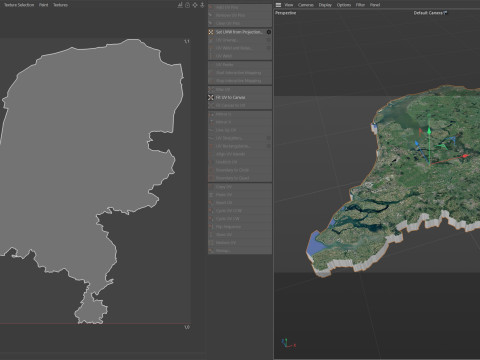 Netherlands terrain map Modèle 3D